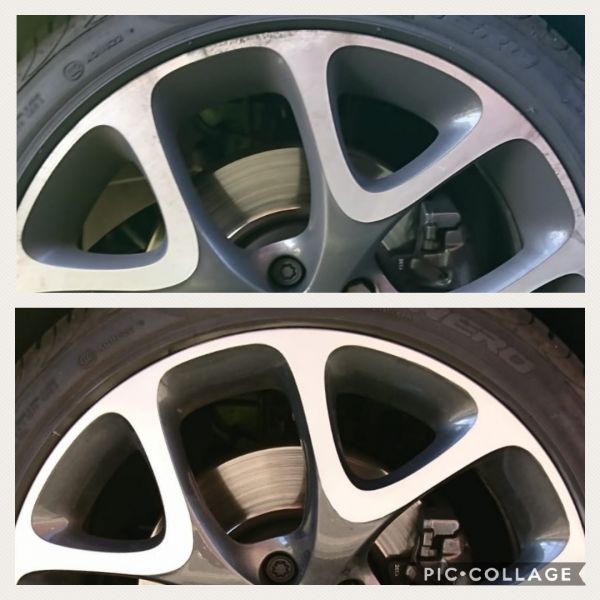 Corsa VXR diamond cut alloy wheels with curb rash repaired in Bingham. Our happy customer said we 'did a cracking job': Swipe To View More Images