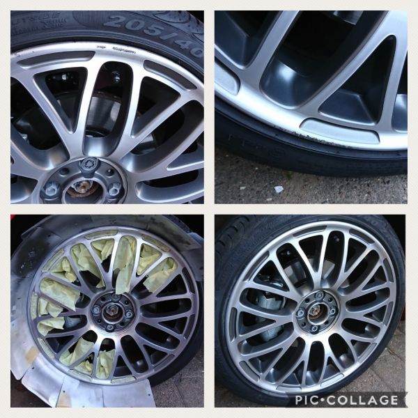 Diamond cut fiat 500 abarth rim repaired near Sheffield. : Swipe To View More Images