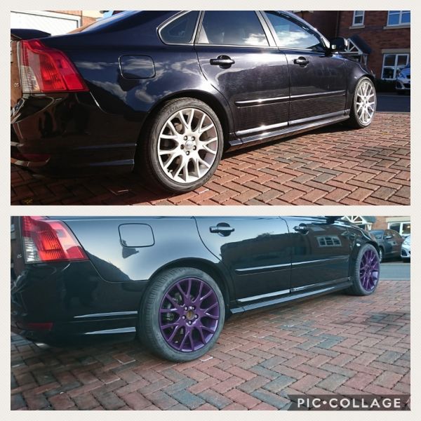 Cadbury purple wheels on this Volvo in Heanor, Derbyshire : Swipe To View More Images