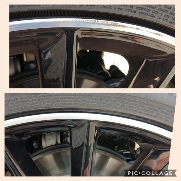 Smart repair on this diamond turned rim in Derby. Looks as good as new. Available on our mobile service. : Swipe To View More Images