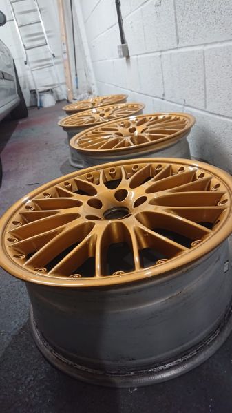 Loving these custom gold wheels at Mansfield Alloys: Swipe To View More Images