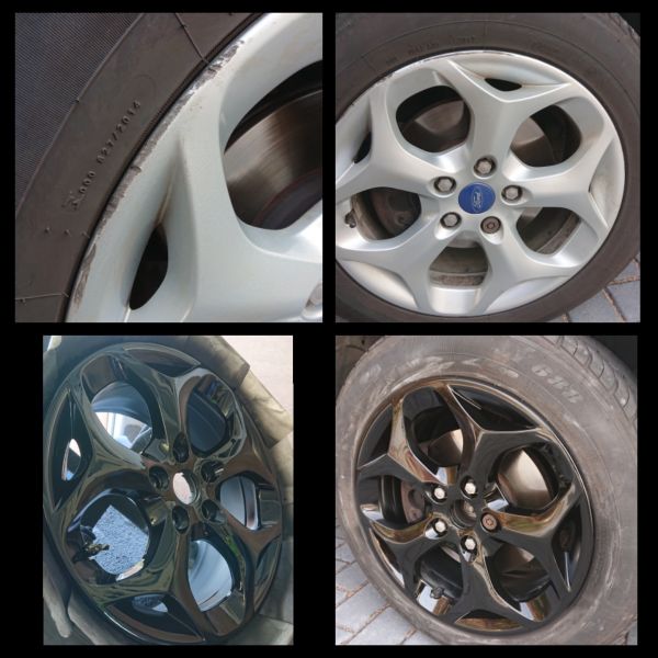 Colour change on these ford wheels to gloss black in Calverton: Swipe To View More Images