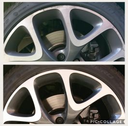 Corsa VXR diamond cut alloy wheels with curb rash repaired in Bingham. Our happy customer said we 'did a cracking job': Click Here To View Larger Image