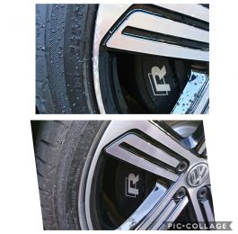 Golf R Cadiz alloy wheels refinished near Loughborough. Love these diamond cut wheels : Click Here To View Larger Image
