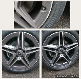 Diamond cut Mercedes wheels smart repaired in Leicester : Click Here To View Larger Image