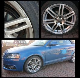 Audi rims repaired in Newthorpe near Eastwood. Love this colour combination: Click Here To View Larger Image