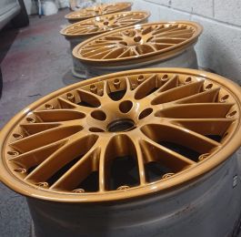 Loving these custom gold wheels at Mansfield Alloys: Click Here To View Larger Image