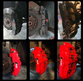 Red calipers looking great on this Audi rs4 
in Mansfield woodhouse : Click Here To View Larger Image