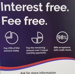 We offer 0% finance with payment assist so that you can spread the cost over 4 months.: Click Here To View Larger Image